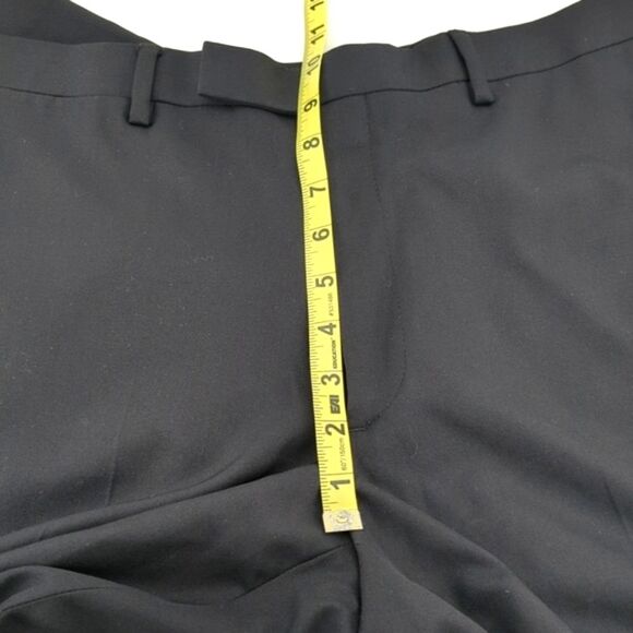 Liz Claiborne Black Straight Leg Mid Rise Office Work Pants Size 32/30-14 - Picture 6 of 9